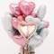 12-Pack 18in Pink & Rose Gold Heart Foil Balloons – Mylar Party Decor for Birthday, Baby Shower & Wedding